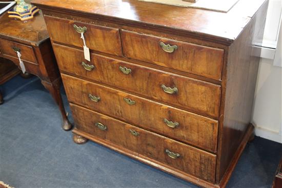 A George II walnut chest, W.3ft2in. D.1ft8in. H.2ft11in.